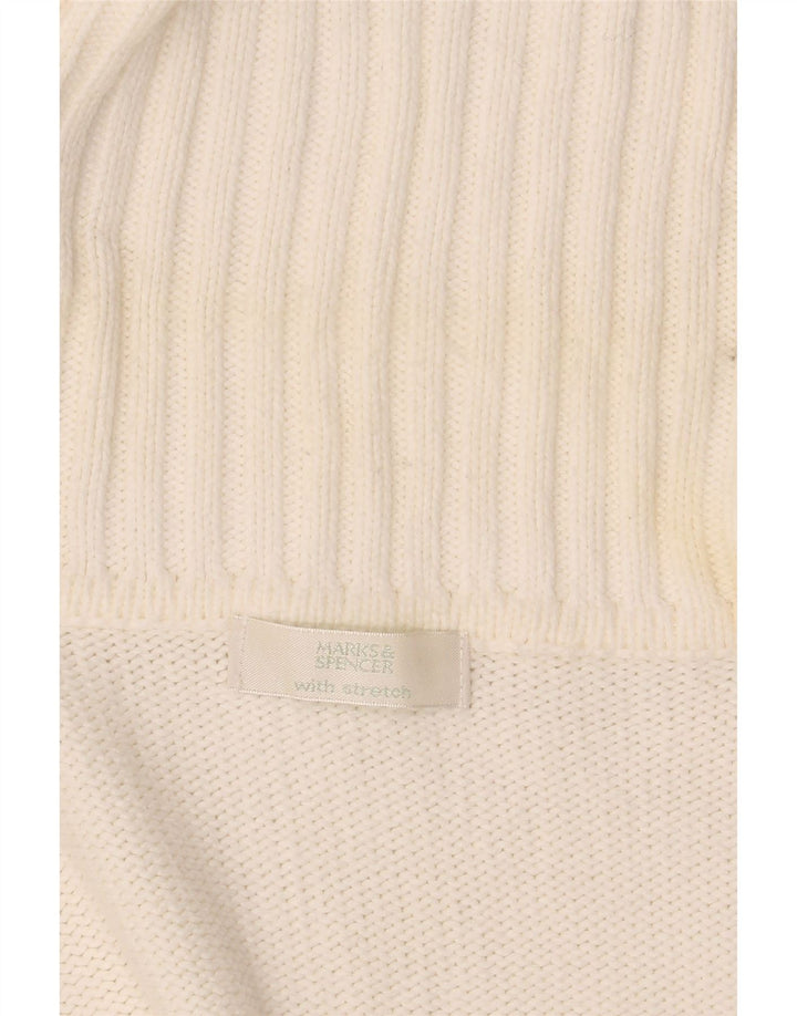 Marks & Spencer Γυναικείο Stretch Cardigan πουλόβερ UK 16 Large White