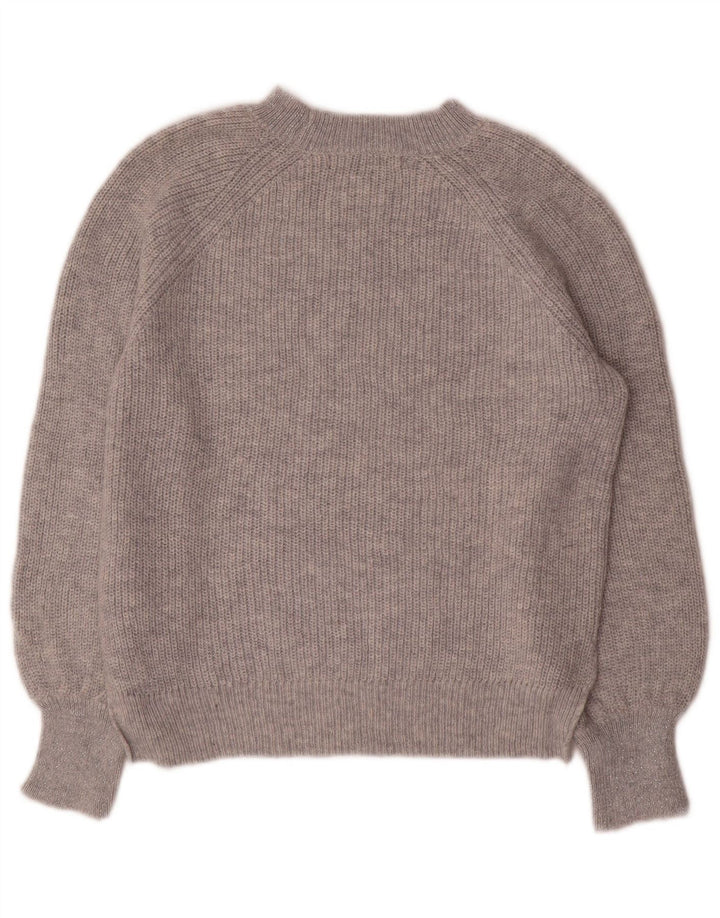 Marks & Spencer Γυναικείο πουλόβερ υπερμεγέθη Crew Neck Jumper UK 10 Small Grey