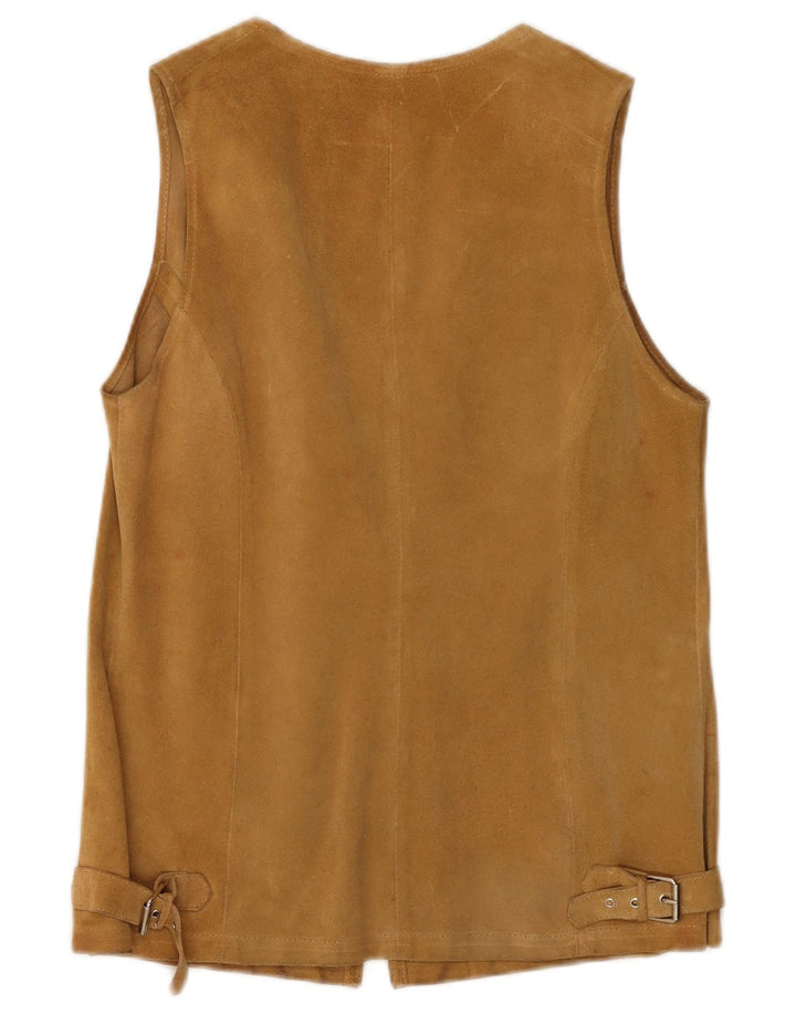 Conbipel Γυναικείο Suede Gilet IT 44 Δέρμα μεσαίου καφέ