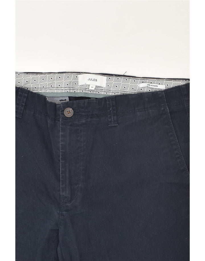 JULES Womens Slim Fit Chino Trousers EU 44 XL W36 L33  Navy Blue Cotton | Vintage Jules | Thrift | Second-Hand Jules | Used Clothing | Messina Hembry 