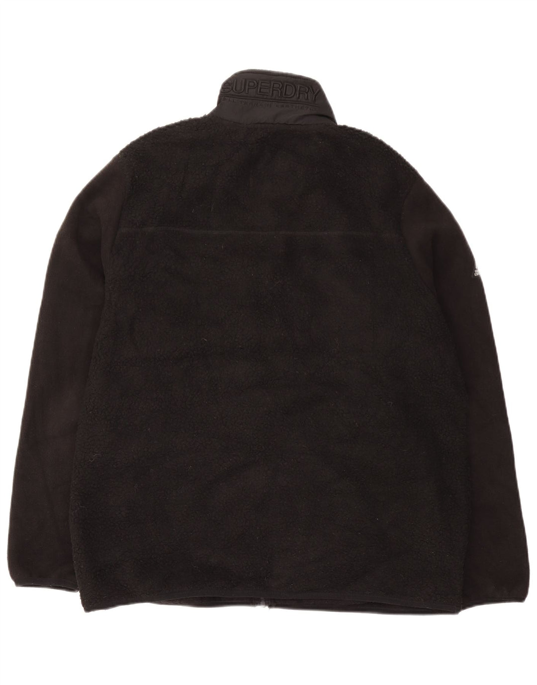 Superdry Ανδρικό Fleece Jacket UK 44 2XL Μαύρο Πολυεστέρας