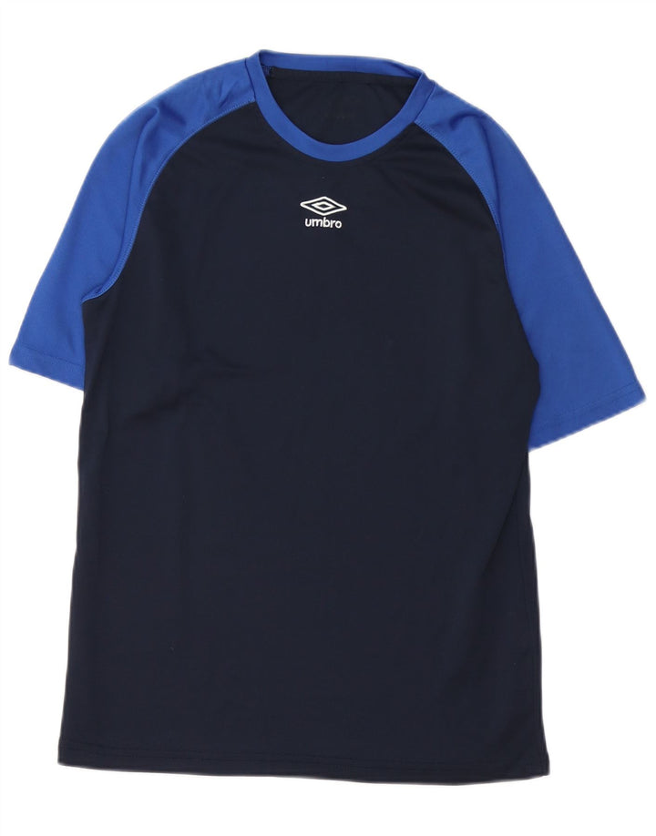 Ανδρικό T-Shirt Umbro Top Small Navy Blue Colorblock Πολυεστέρας