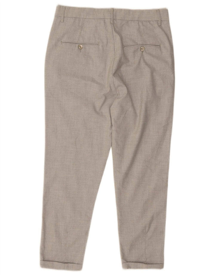 Zara Ανδρικό παντελόνι Chino με καρφίτσες EU 40 Medium W31 L24 Grey Polyester