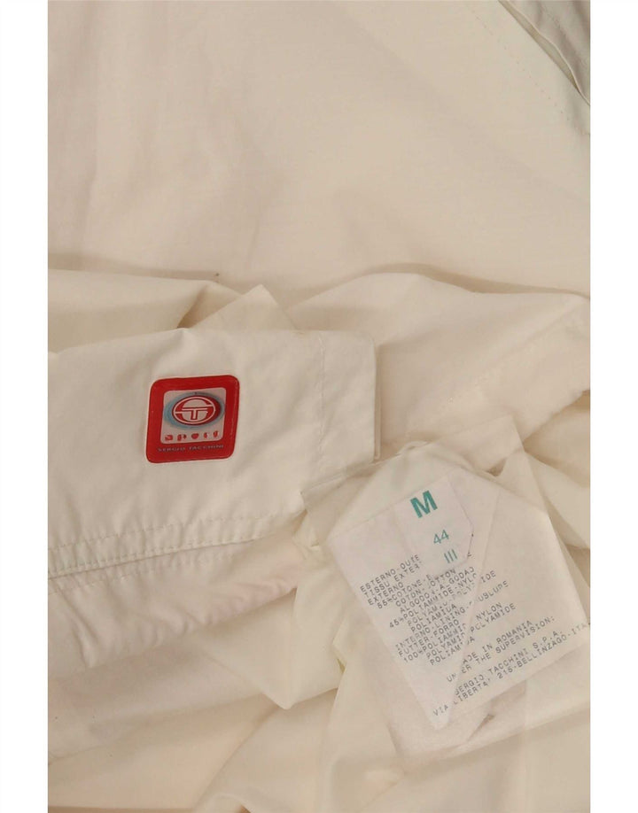 Sergio Tacchini Γυναικείο Αντιανεμικό Μπουφάν UK 14 Μεσαίο λευκό βαμβακερό