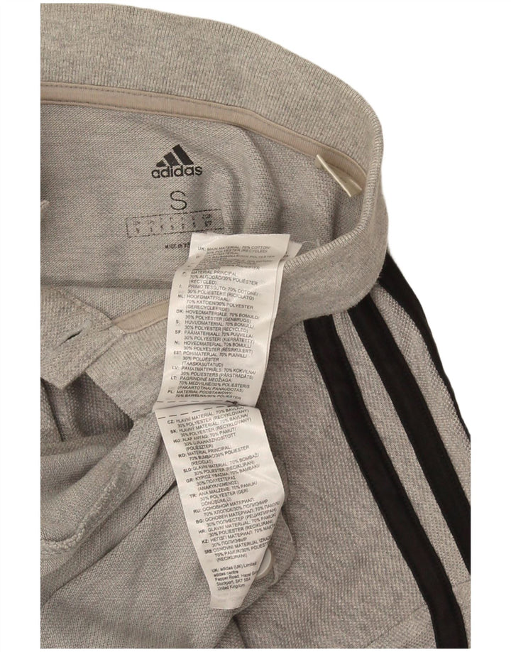 Ανδρικό πουκάμισο πόλο Adidas, μικρό βαμβακερό γκρι φλύκταινα