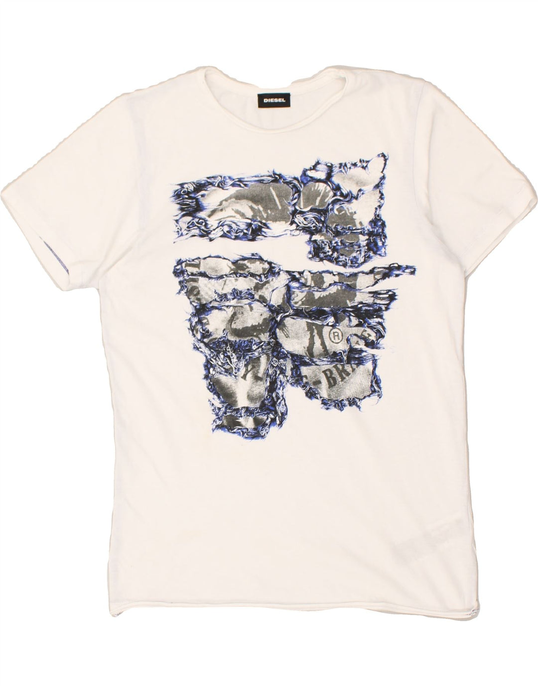 DIESEL Boys Graphic T-Shirt Top 9-10 Years White Cotton | Vintage Diesel | Thrift | Second-Hand Diesel | Used Clothing | Messina Hembry 