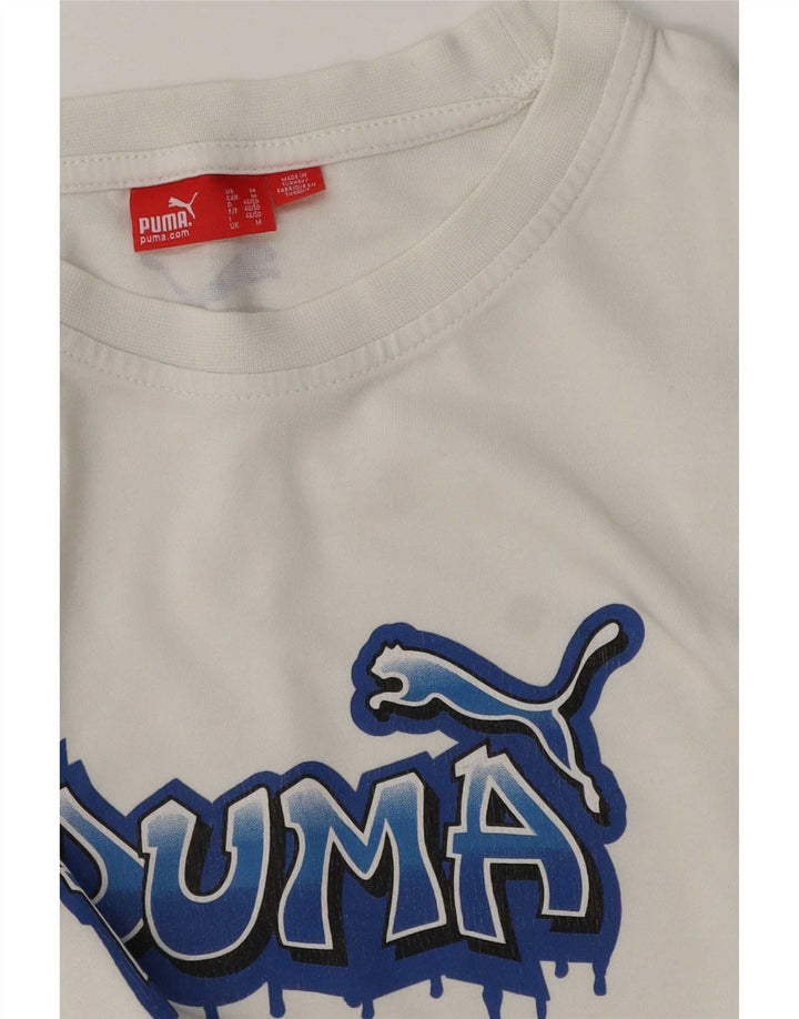 Ανδρικό γραφικό μπλουζάκι Puma Top Medium White