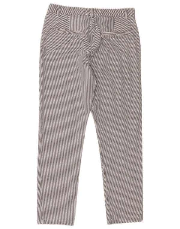 Marks & Spencer Γυναικείο παντελόνι Chino UK 12 Medium W32 L28 Λευκό ριγέ