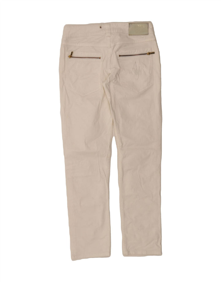ARMANI Womens Slim Jeans W26 L27 White Cotton Vintage Armani and Second-Hand Armani from Messina Hembry 