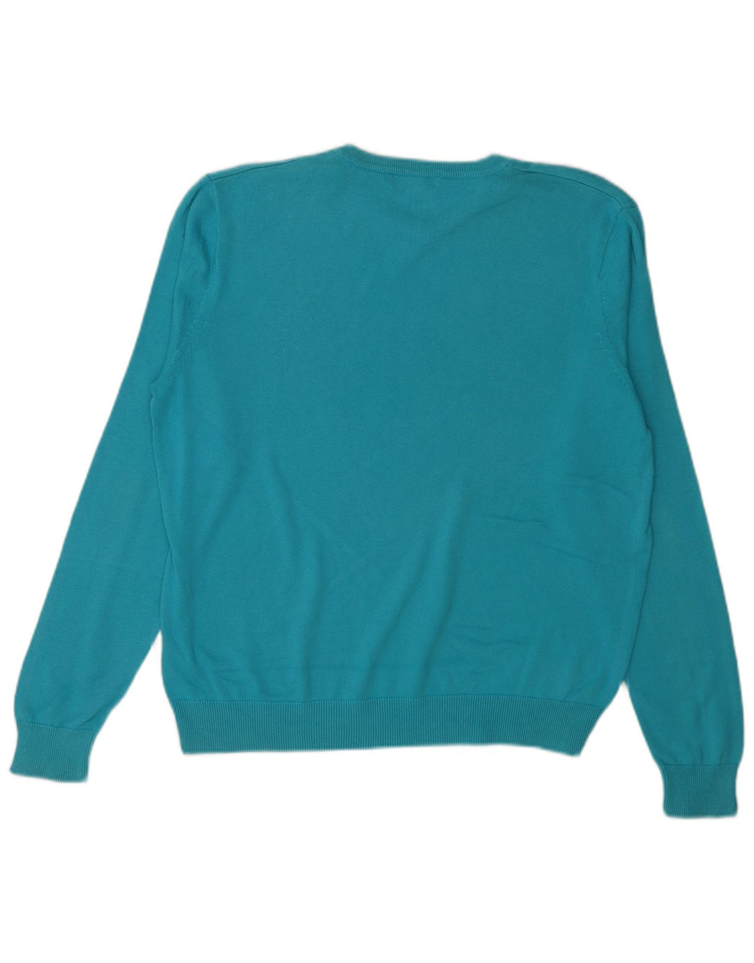 Ανδρικό πουλόβερ Lyle & Scott με V λαιμόκοψη XL Μπλε βαμβακερό