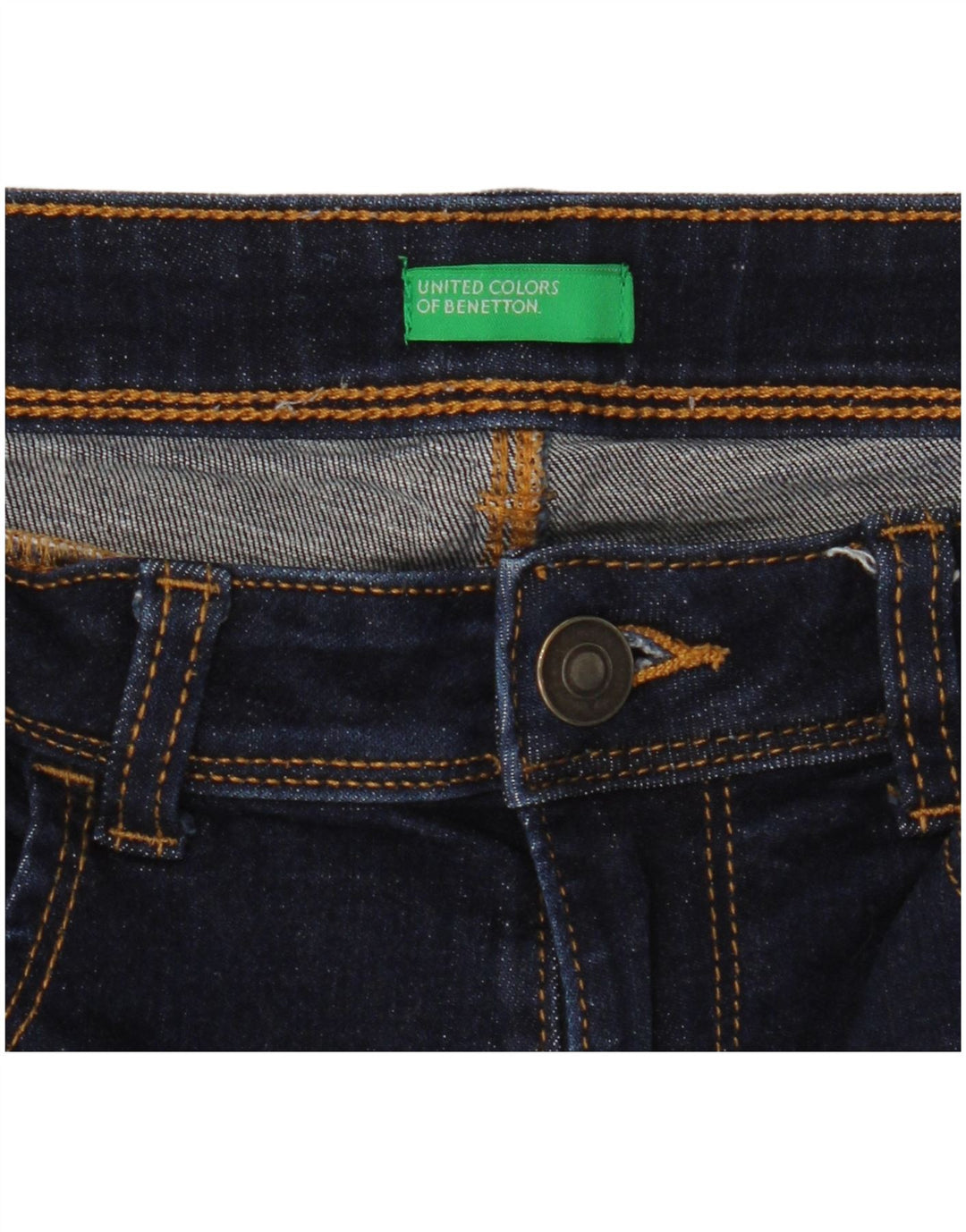 BENETTON Γυναικείο Skinny Jeans W28 L30 Navy Blue Polyester