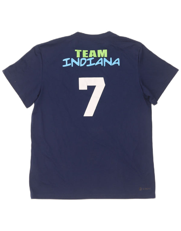 Γυναικείο γραφικό μπλουζάκι Adidas Indiana Top UK 12/14 Medium Navy Blue