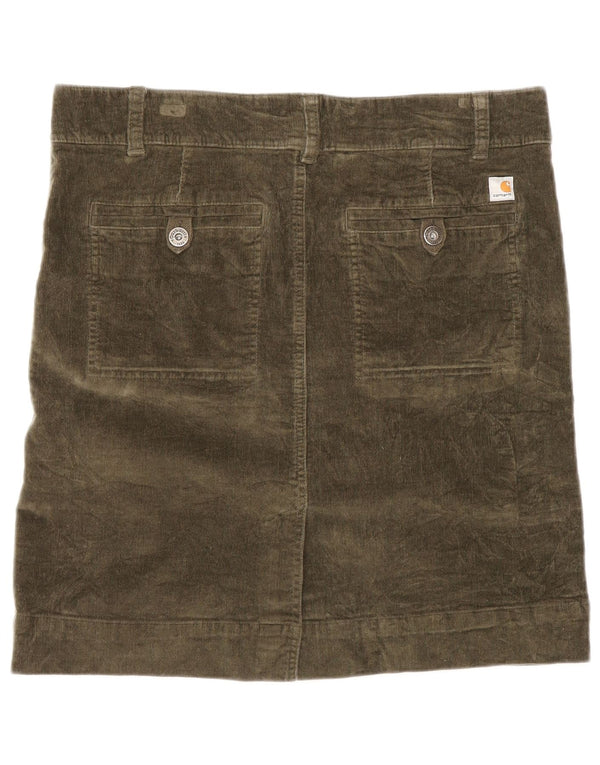 Carhartt Γυναικεία Κοτλέ Φούστα US 8 Medium W32 Χακί βαμβακερή