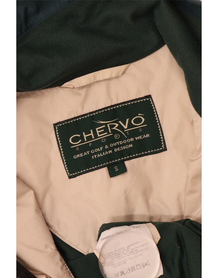 Ανδρικό γραφικό τζάκετ αντιανεμικό Chervo UK 36 Small Green Colourblock