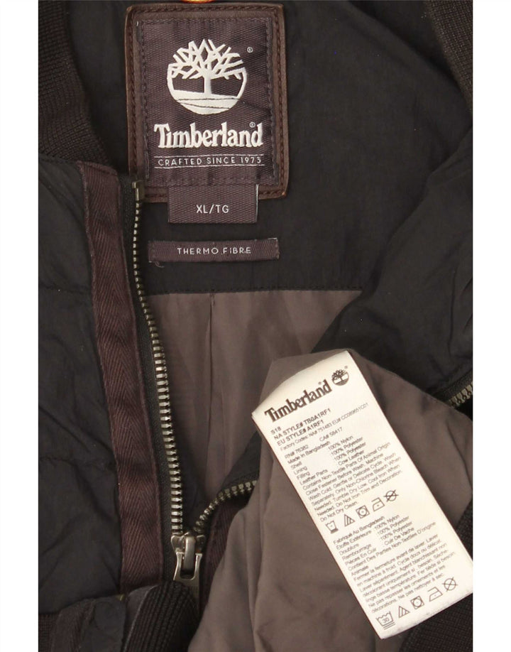 Ανδρικό μπουφάν Timberland με επένδυση UK 42 XL μαύρο νάιλον