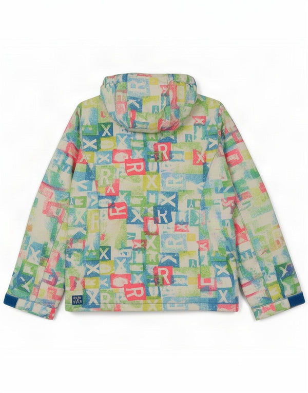 Roxy γυναικείο μπουφάν σκι με κουκούλα UK 14 Medium Multicolored Geometric