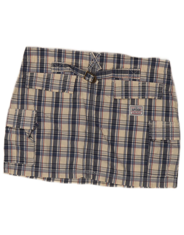 Superdry Γυναικεία Φούστα Cargo Medium W30 Πολύχρωμη βαμβακερή καρό