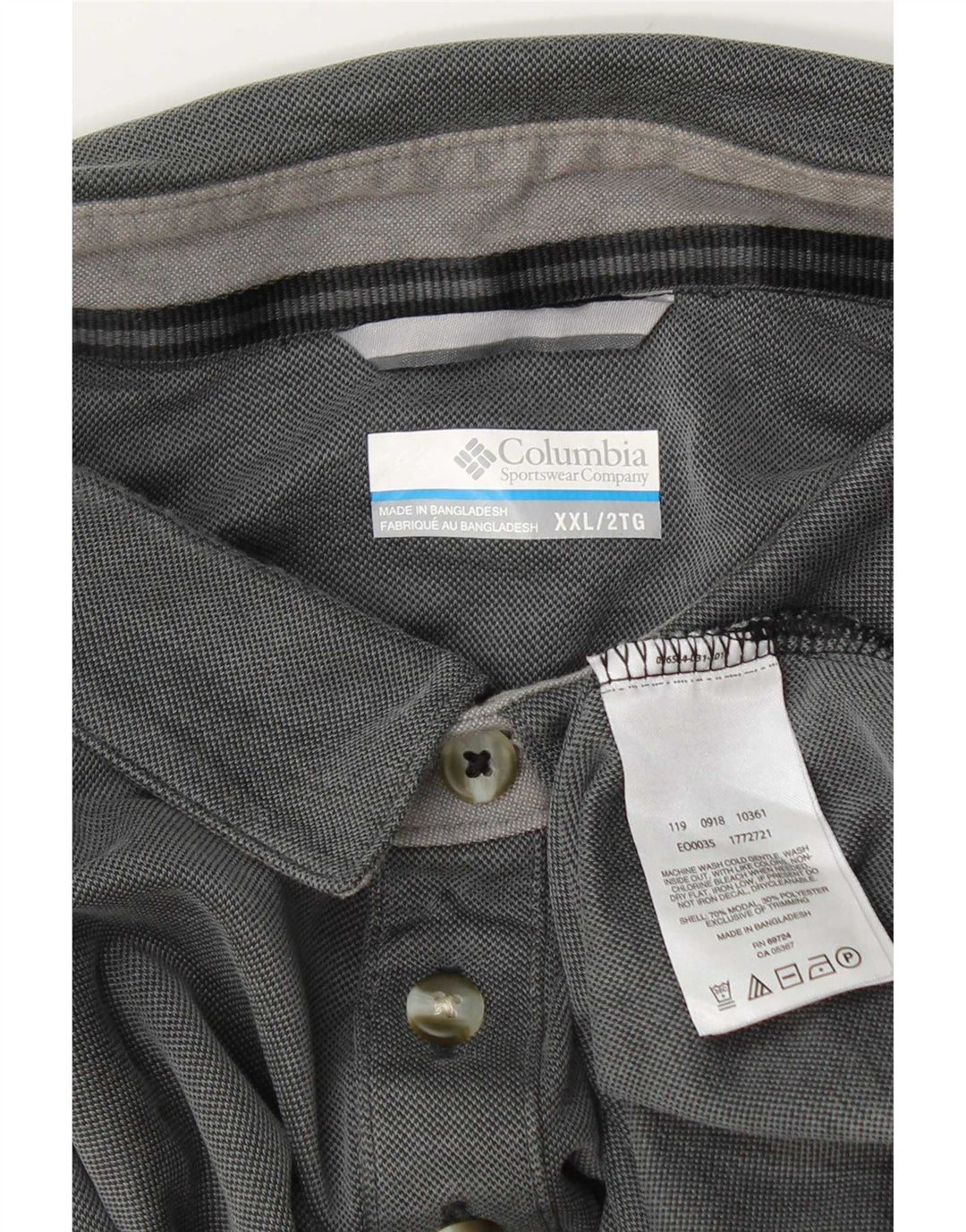 Ανδρικό μπλουζάκι πόλο Columbia 2XL Grey Modal