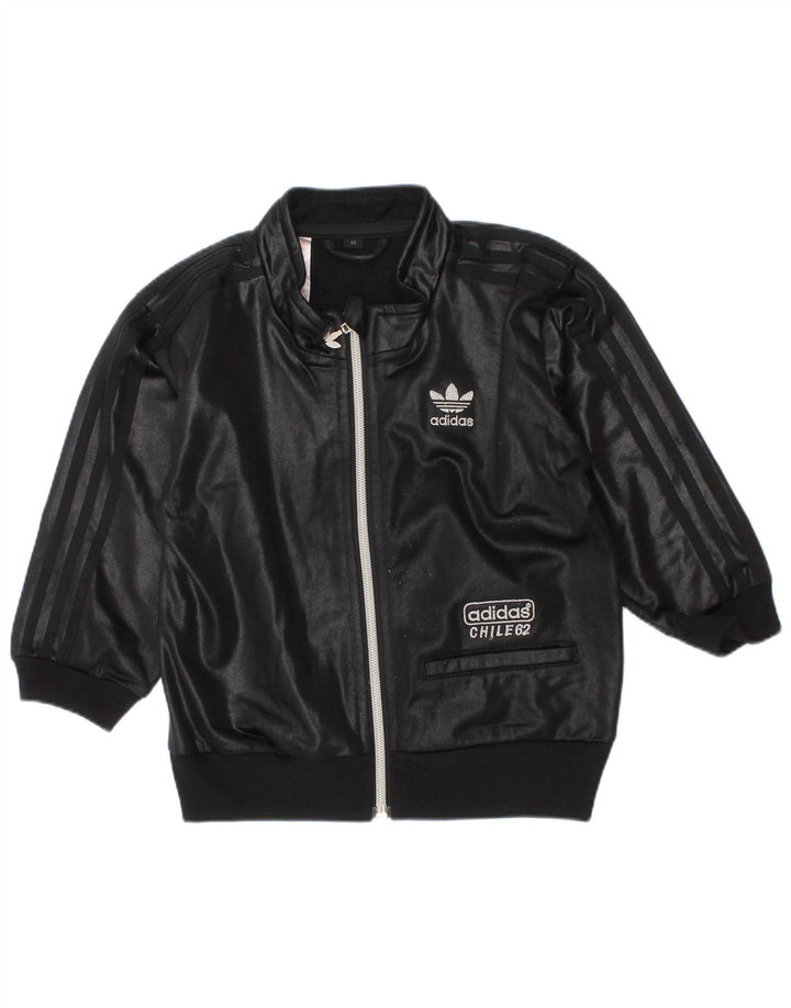 Μπουφάν Adidas Baby Boys αθλητική φόρμα 18-24 μηνών Μαύρο πολυεστέρα