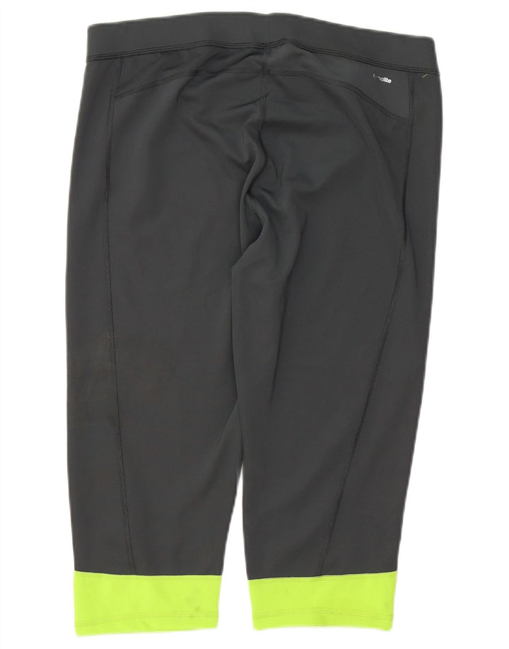 Γυναικεία κολάν ADIDAS Climalite Capri UK 20/22 XL Grey Colourblock