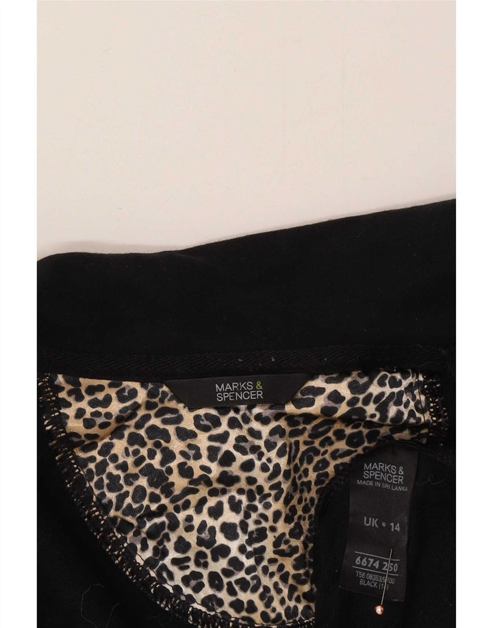 Marks & Spencer Γυναικείο Bomber Jacket UK 14 Medium Black Cotton