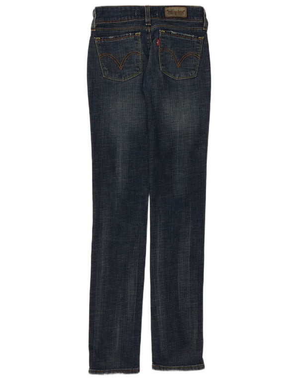 Levi's Womens 571 Slim Jeans W26 L34 Navy Blue Cotton