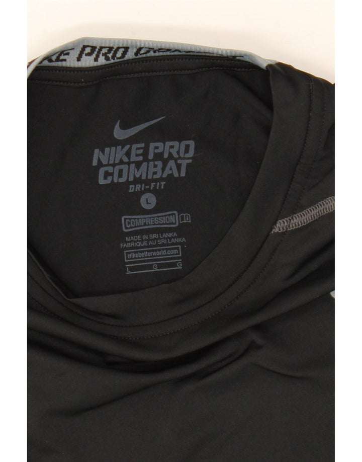 Ανδρικό γραφικό μπλουζάκι NIKE Dri Fit Top Large Μαύρο