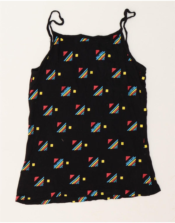 Billabong Womens Graphic Cami Top 10 Small Black Geometric Modal