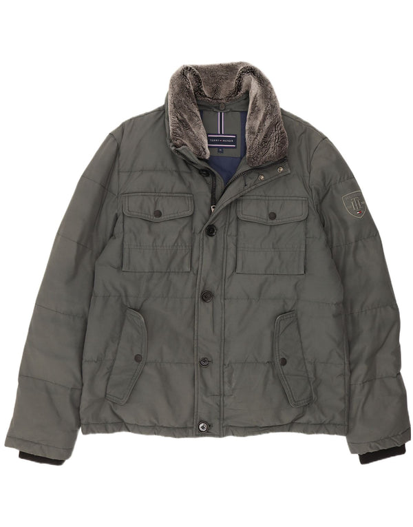 Tommy Hilfiger Ανδρικό μπουφάν με επένδυση UK 42 XL Green Polyamide