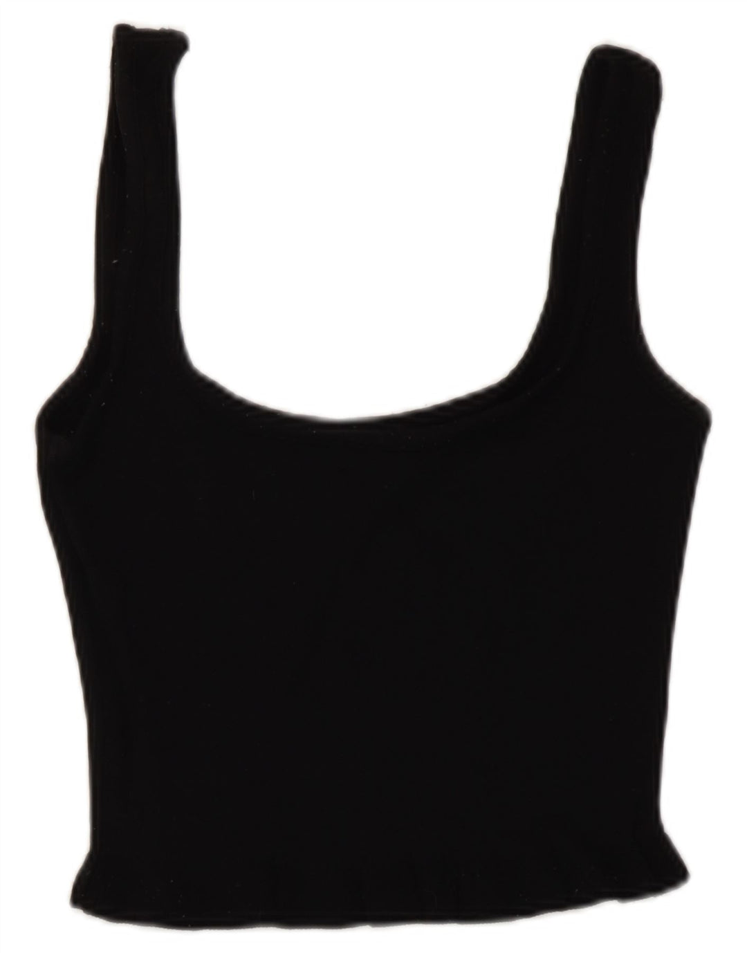 Zara Womens Crop Top UK 8 Small Black Viscose