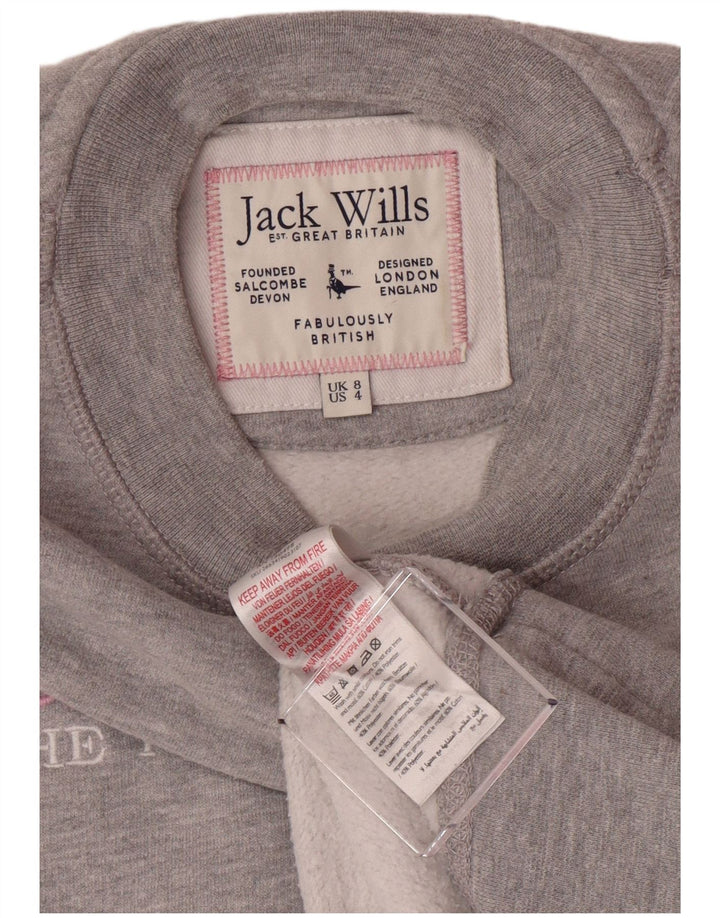 Γυναικείο γραφικό φούτερ JACK WILLS Jumper UK 8 Small Grey Flecked