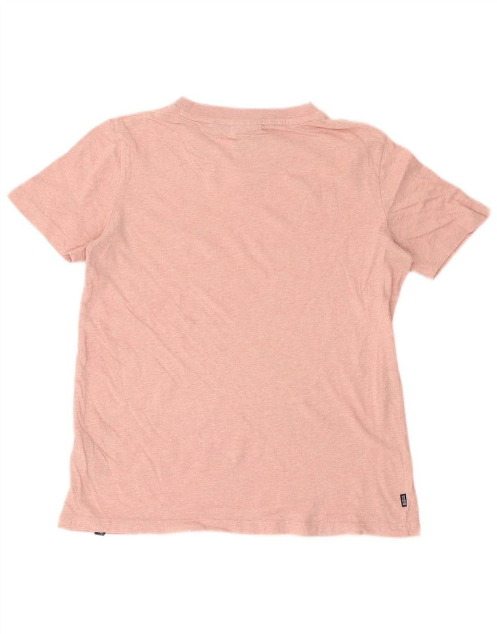 Superdry Γυναικείο T-Shirt Top UK 8 Small Pink Βαμβακερό