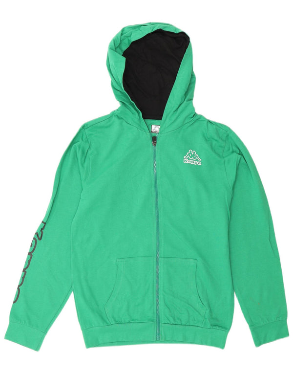 Kappa Boys Graphic Zip Hoodie πουλόβερ 13-14 ετών πράσινο βαμβακερό