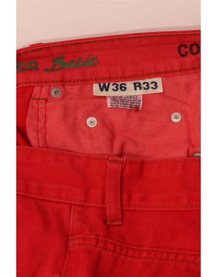 Vintage Ανδρικό ίσιο τζιν W36 L31 κόκκινο βαμβακερό