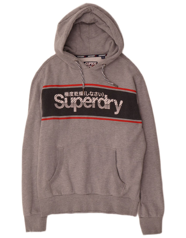 Superdry Ανδρικό γραφικό μπλουζάκι με κουκούλα 2XL Γκρι βαμβακερό