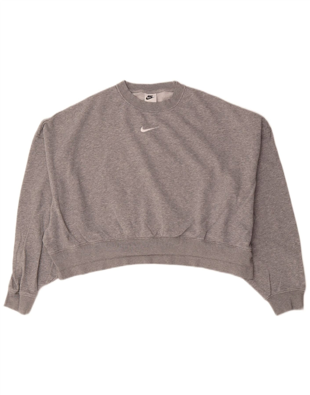 Nike γυναικεία φούτερ υπερμεγέθη μπλούζα UK 10 Small Grey Flecked