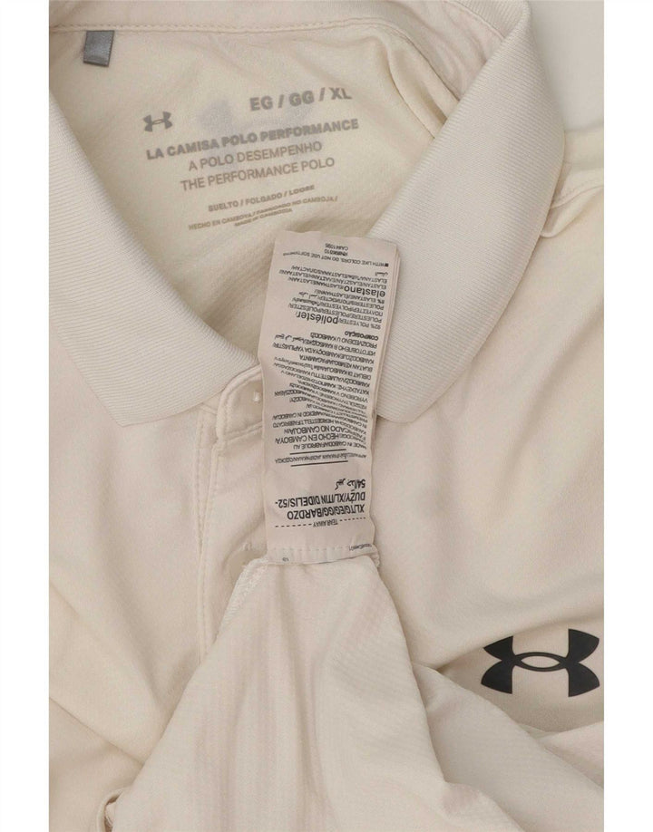 Under Armour Ανδρικό Πόλο Μπλουζάκι XL Λευκό Πολυεστέρα