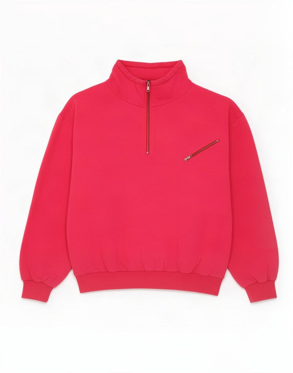 Vintage γυναικείο φούτερ μεγάλου μεγέθους Jumper UK 14 Μεσαίο ροζ βαμβακερό