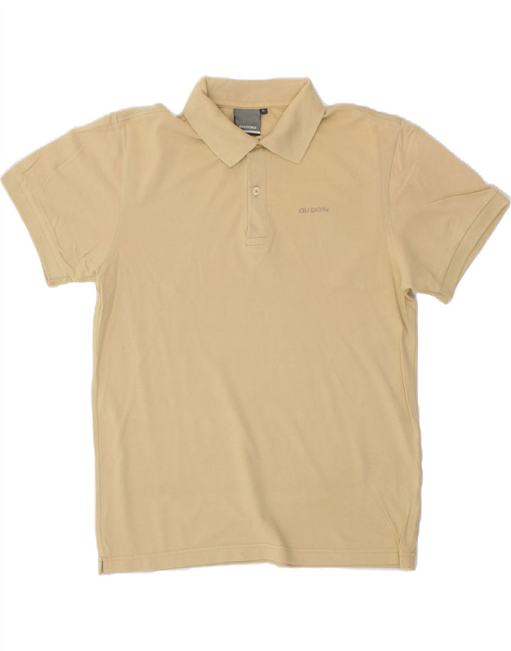 DIADORA Mens Polo Shirt Large Beige Cotton Vintage Diadora and Second-Hand Diadora from Messina Hembry 