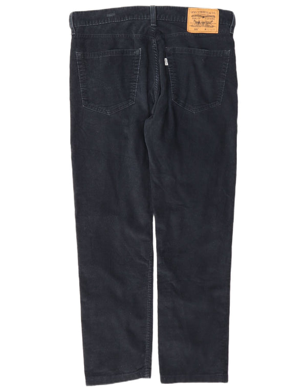 Levi's Mens 505 Straight Corduroy Παντελόνι W33 L28 Navy Blue Cotton