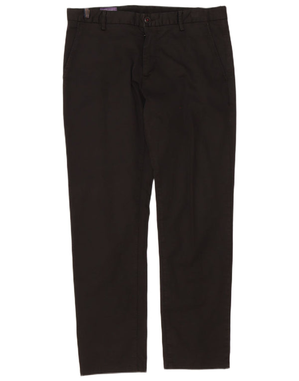 Vintage Ανδρικό ίσιο παντελόνι Chino IT 48 Medium W34 L30 Μαύρο βαμβακερό