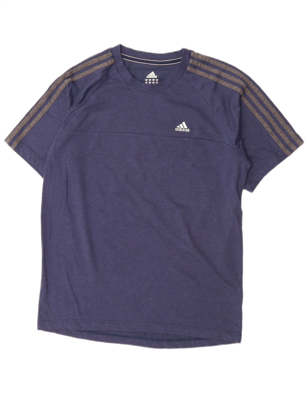 Ανδρικό T-Shirt Climalite Adidas Top από μεσαίο ναυτικό μπλε βαμβακερό