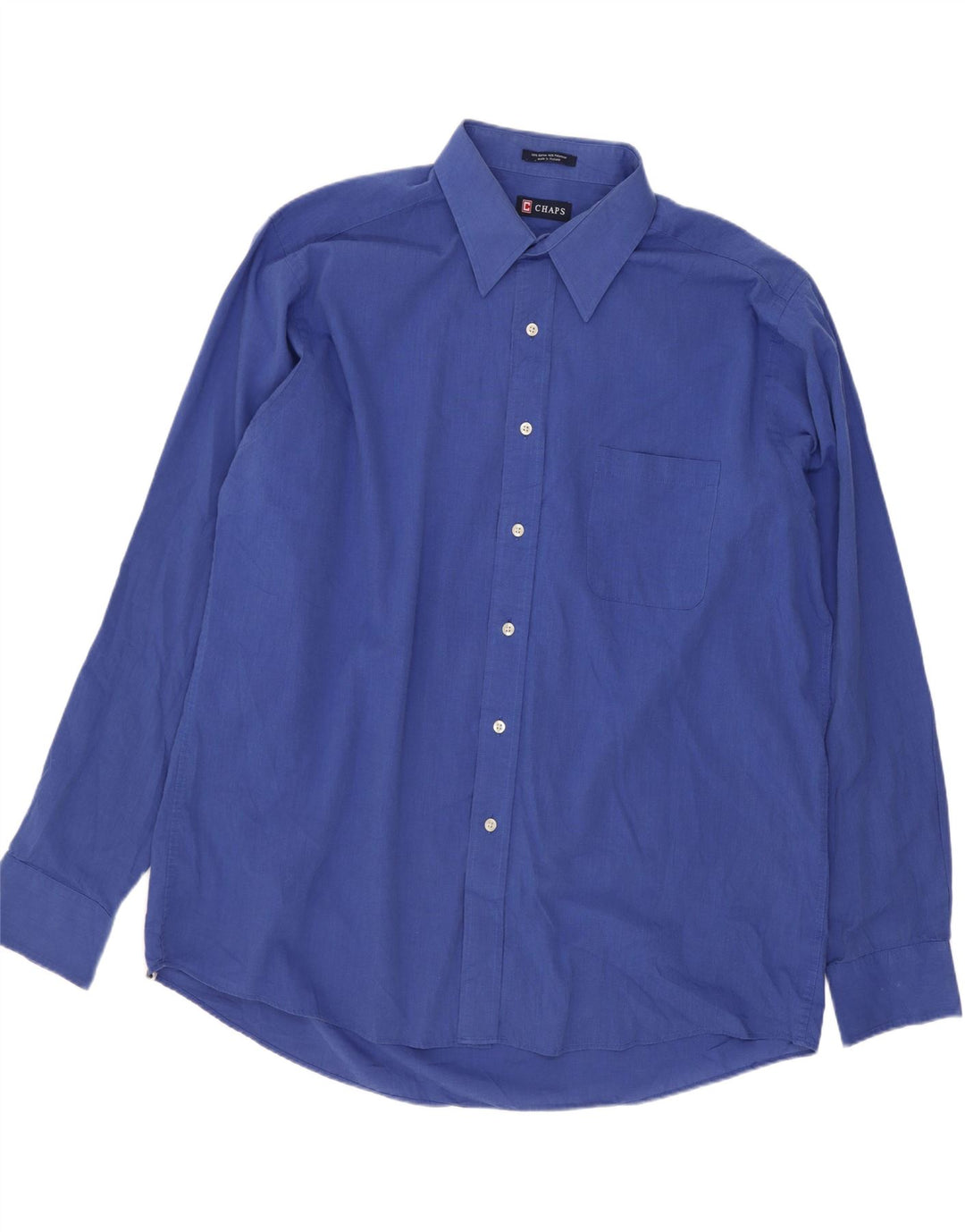 Ανδρικό πουκάμισο Chaps Size 17 1/2 XL Μπλε βαμβακερό