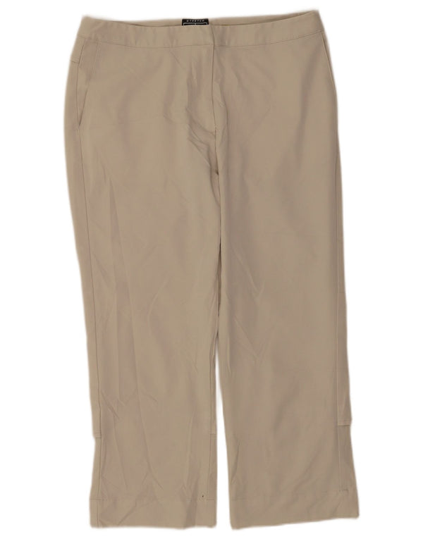 Γυναικείο ίσιο κομμένο παντελόνι Adidas UK 10 Small W30 L23 Beige Polyester