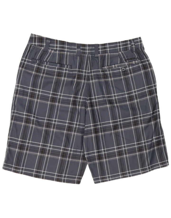 Ανδρικό σορτς Chino O'Neill W40 XL Navy Blue καρό πολυεστέρα