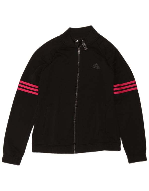 Γυναικεία αθλητική φόρμα Adidas Top Jacket UK 12/14 Medium Black Polyester