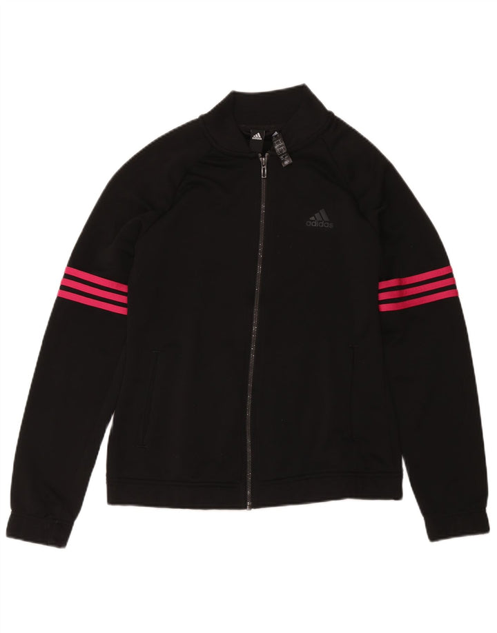 Γυναικεία αθλητική φόρμα Adidas Top Jacket UK 12/14 Medium Black Polyester