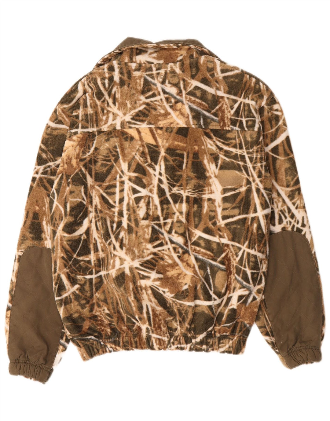 Vintage Ανδρικό Fleece Jacket UK 36 Small Khaki Camouflage Polyester