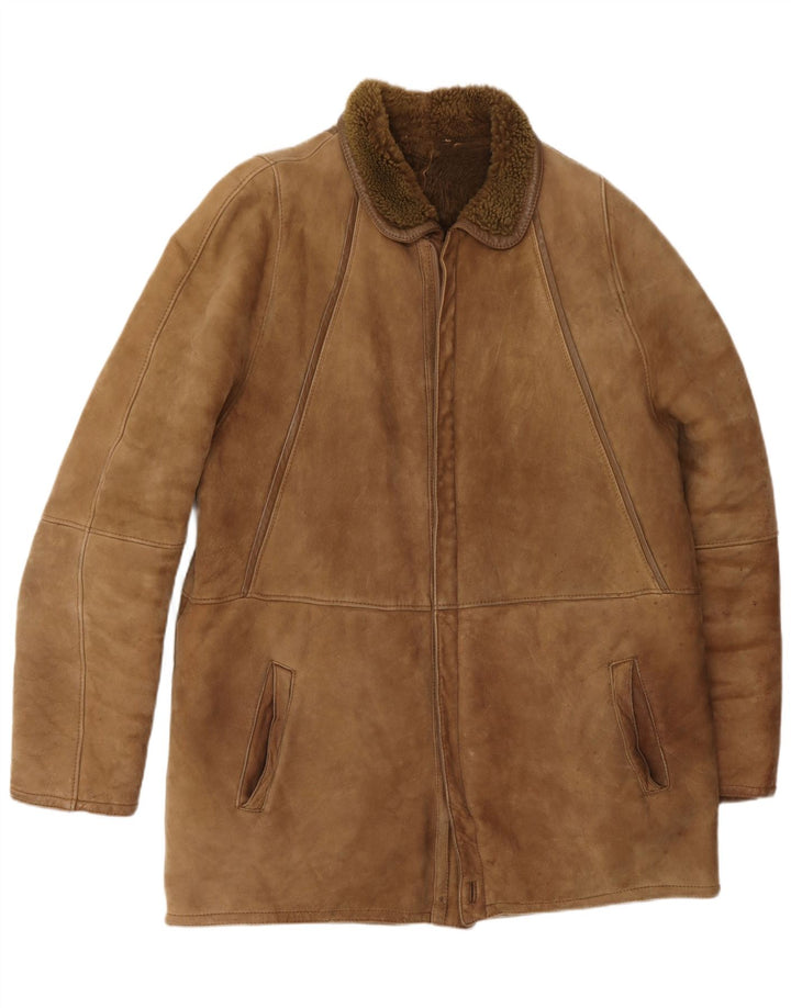 Vintage Ανδρικό παλτό Shearling UK 40 Large Brown