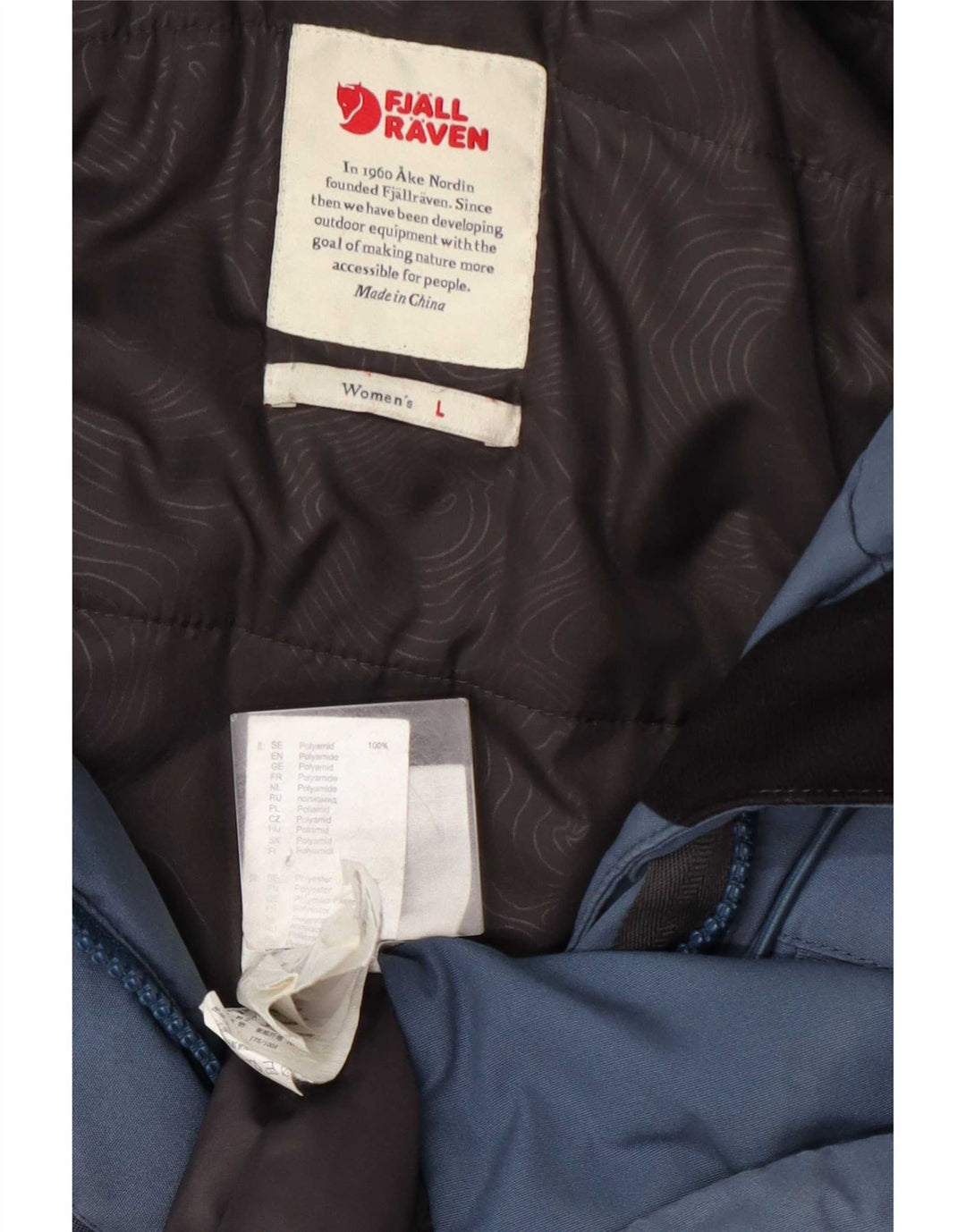Fjall Raven Γυναικείο μπουφάν Parka με κουκούλα UK 16 Large Blue Polyamide